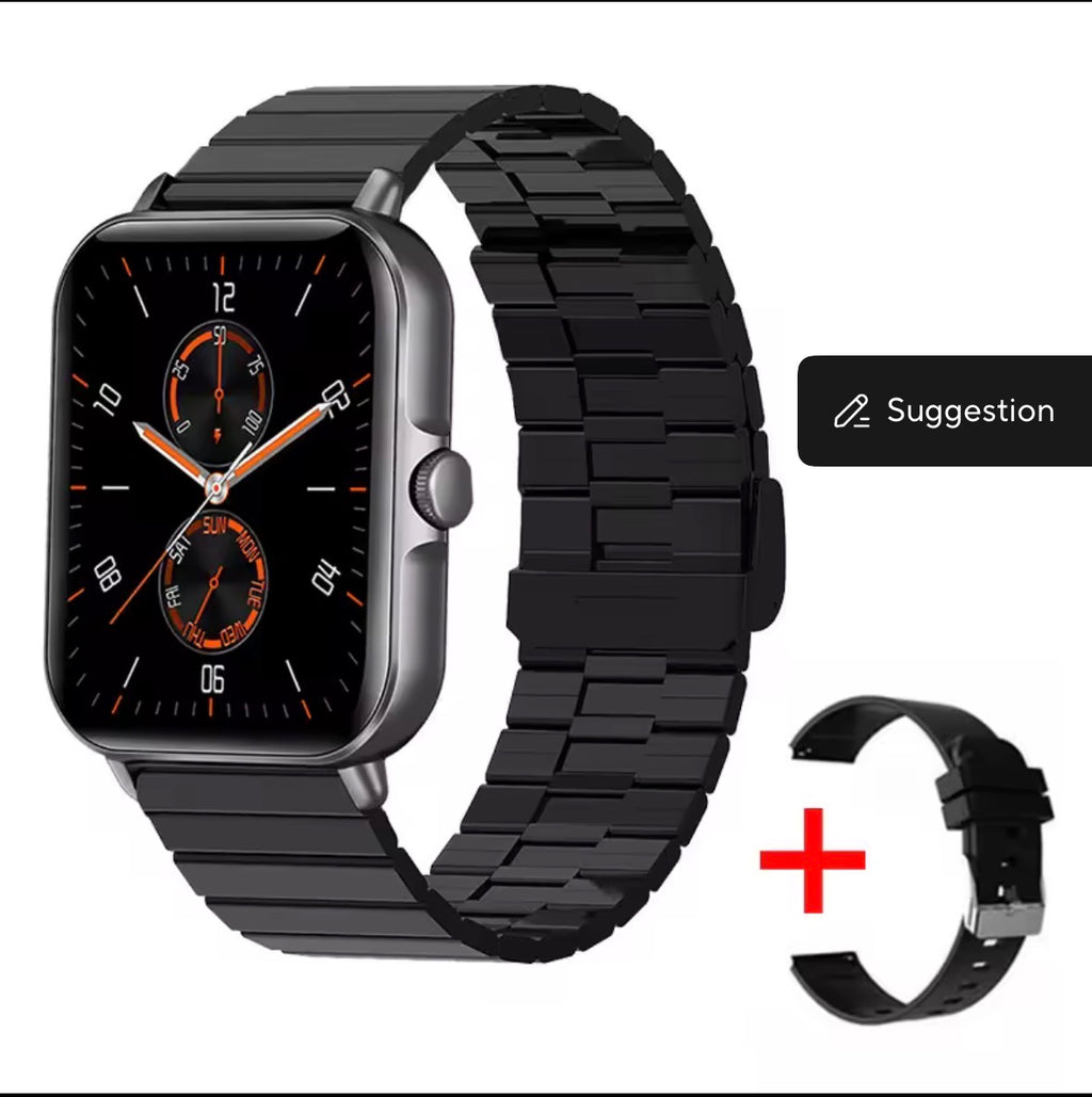 Montre Connectée Femme Homme, 1.96" Intelligente pour Android iOS