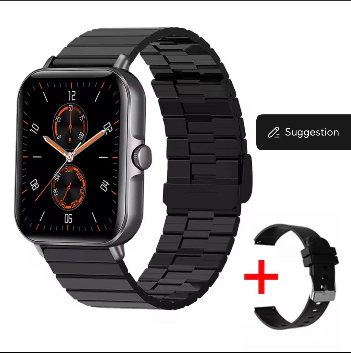 Montre Connectée Femme Homme, 1.96" Intelligente pour Android iOS