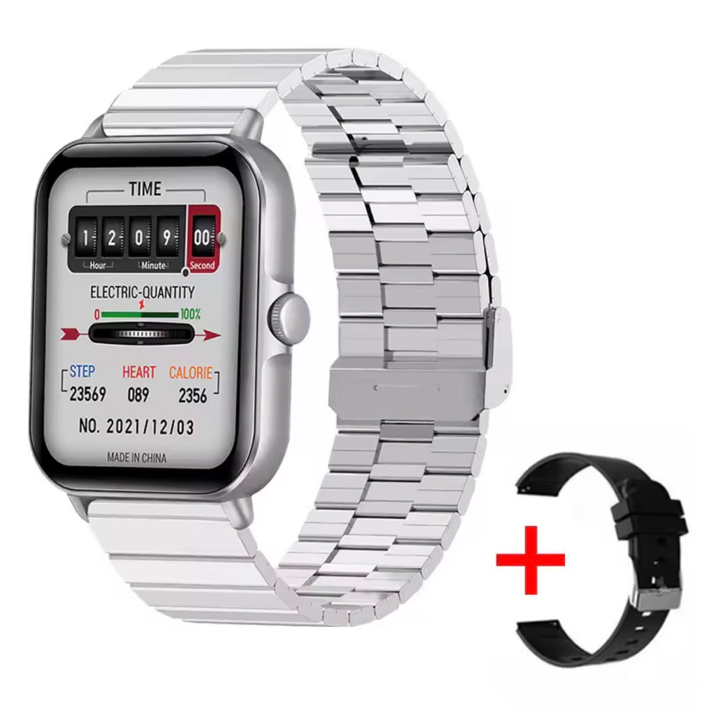 Montre Connectée Femme Homme, 1.96" Intelligente pour Android iOS