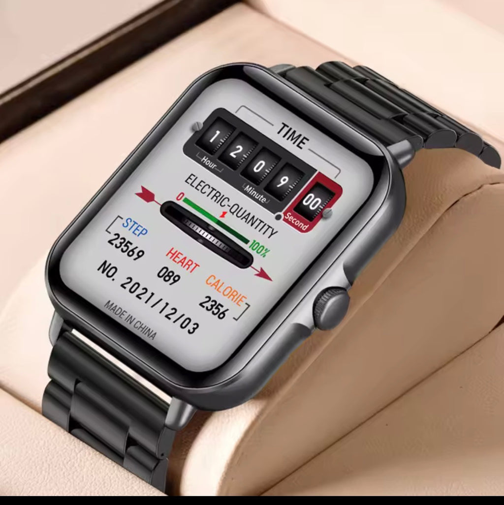 Montre Connectée Femme Homme, 1.96" Intelligente pour Android iOS