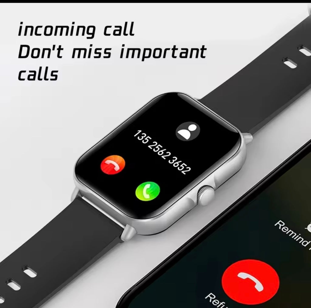 Montre Connectée Femme Homme, 1.96" Intelligente pour Android iOS