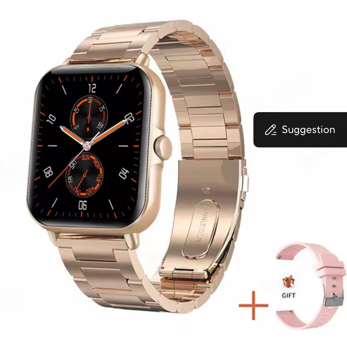 Montre Connectée Femme Homme, 1.96" Intelligente pour Android iOS